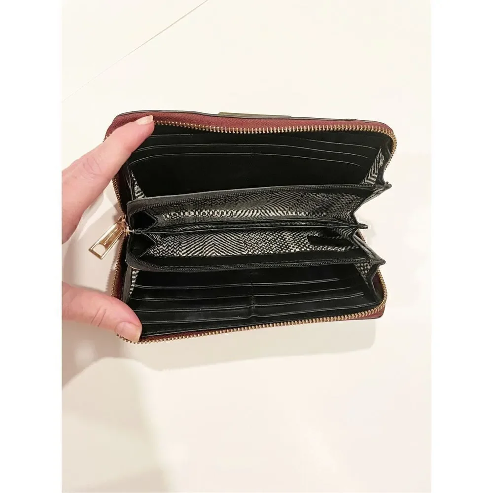 Rebecca Minkoff Continental Wallet Gold Rockstud Zip Around